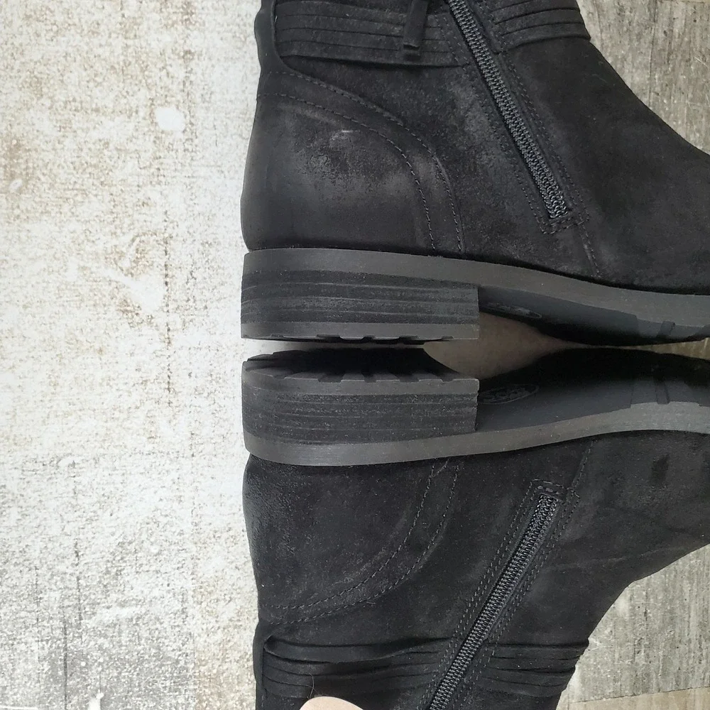 Sofft Blake Womens Booties Sz 9 M Black Suede Waterproof Side Zip Ankle Boots - Picture 6 of 12